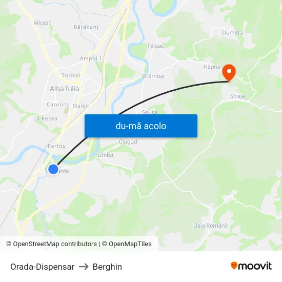 Harta de Orada-Dispensar către Berghin