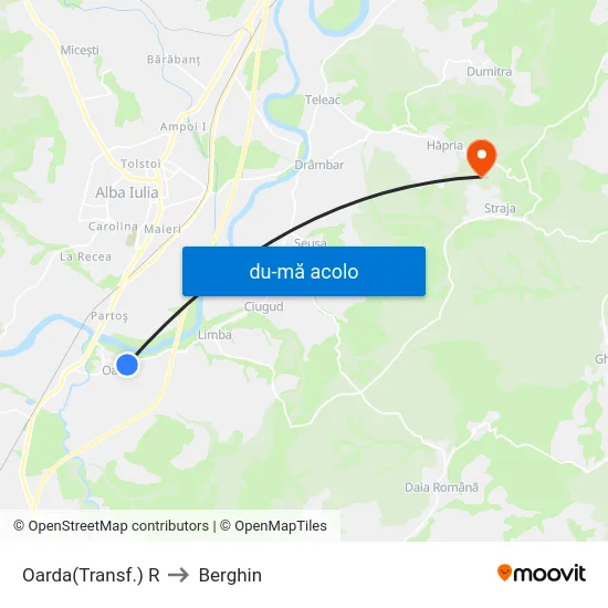 Harta de Oarda(Transf.) R către Berghin
