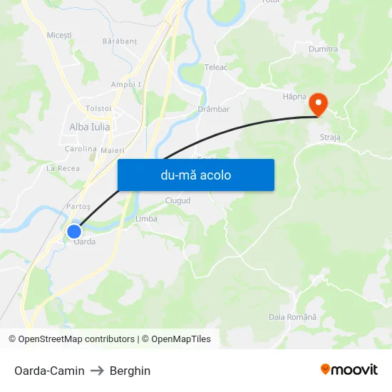 Harta de Oarda-Camin către Berghin