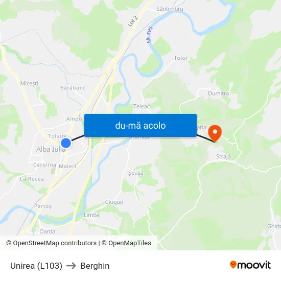 Harta de Unirea (L103) către Berghin