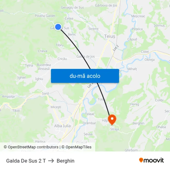 Harta de Galda De Sus 2 T către Berghin