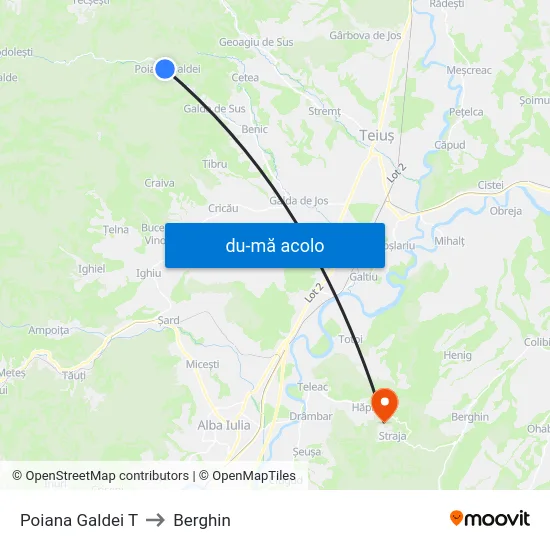Harta de Poiana Galdei T către Berghin