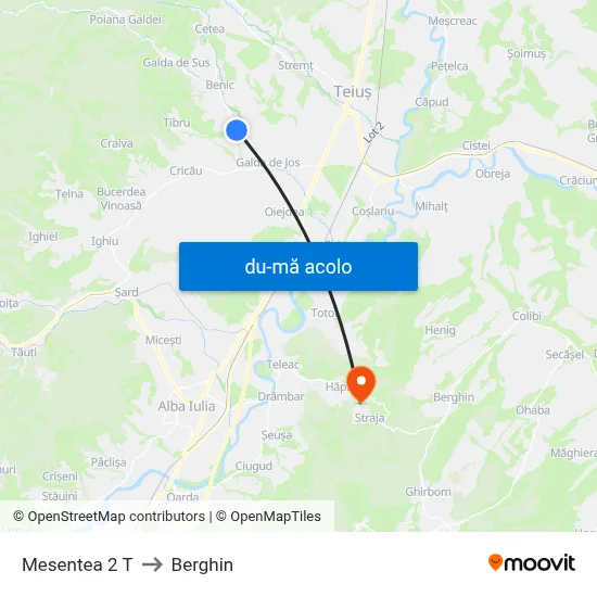 Harta de Mesentea 2 T către Berghin