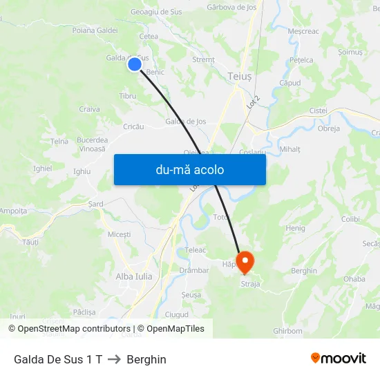 Harta de Galda De Sus 1 T către Berghin