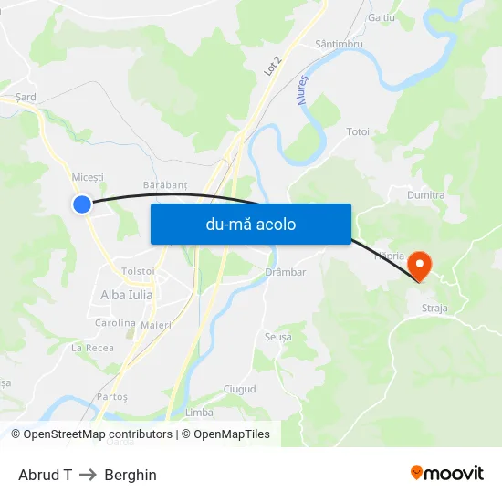 Harta de Abrud T către Berghin
