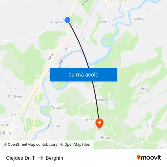 Harta de Oiejdea Dn T către Berghin
