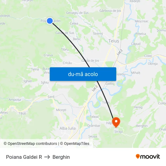 Harta de Poiana Galdei R către Berghin
