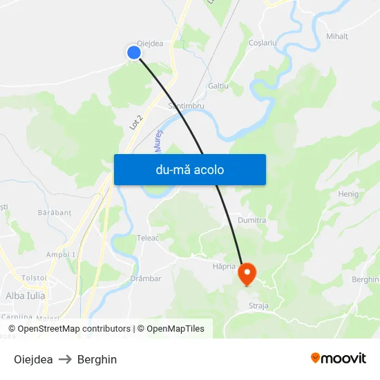 Harta de Oiejdea către Berghin