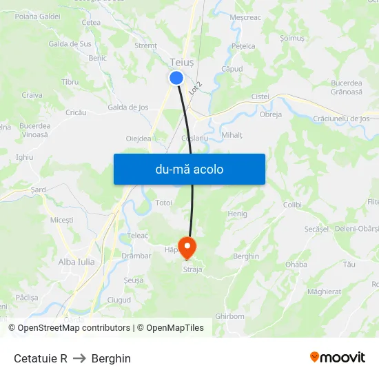 Harta de Cetatuie R către Berghin