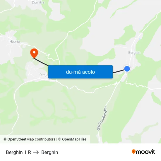 Harta de Berghin 1 R către Berghin
