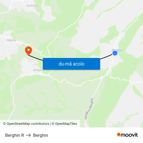 Harta de Berghin R către Berghin