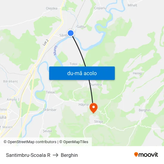 Harta de Santimbru-Scoala R către Berghin