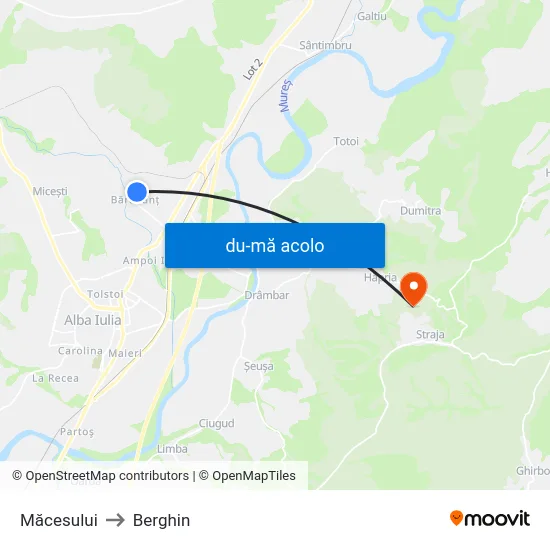 Harta de Măcesului către Berghin