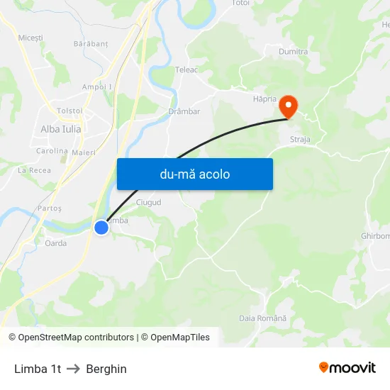 Harta de Limba 1t către Berghin