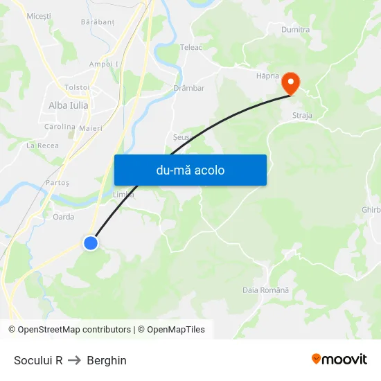 Harta de Socului R către Berghin