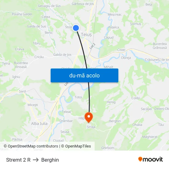 Harta de Stremt 2 R către Berghin