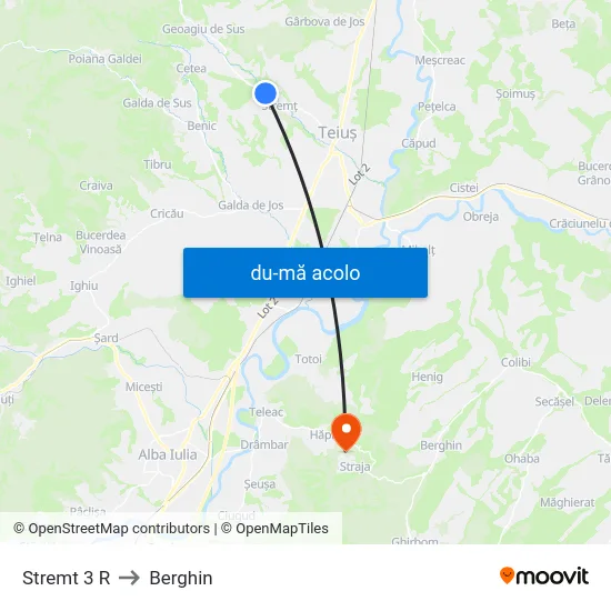 Harta de Stremt 3 R către Berghin
