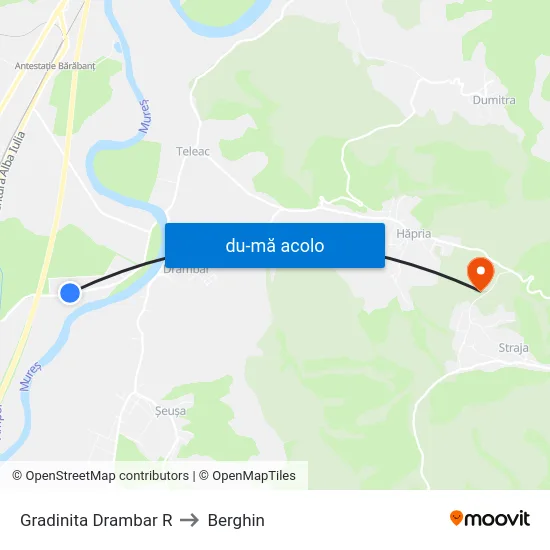 Harta de Gradinita Drambar R către Berghin