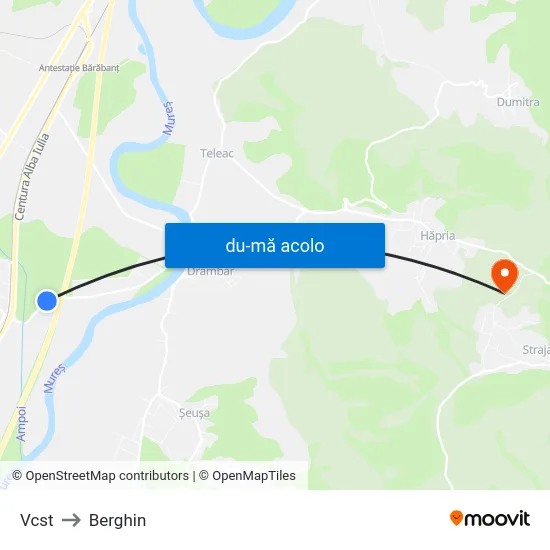 Harta de Vcst către Berghin