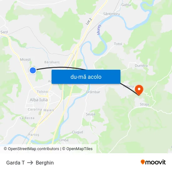 Harta de Garda T către Berghin