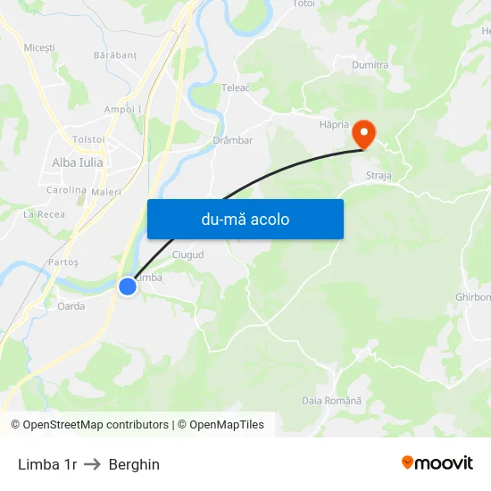 Harta de Limba 1r către Berghin