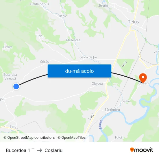 Harta de Bucerdea 1 T către Coşlariu
