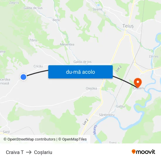 Harta de Craiva T către Coşlariu