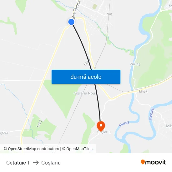 Harta de Cetatuie T către Coşlariu