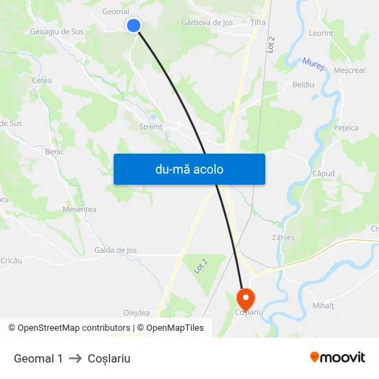 Harta de Geomal 1 către Coşlariu