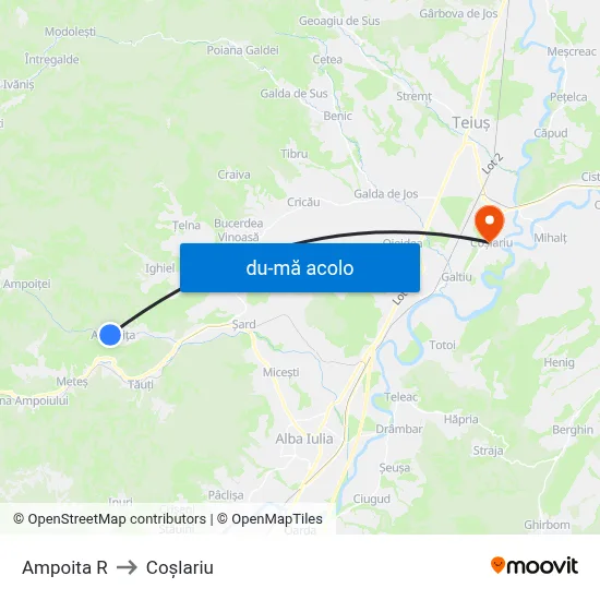 Harta de Ampoita R către Coşlariu