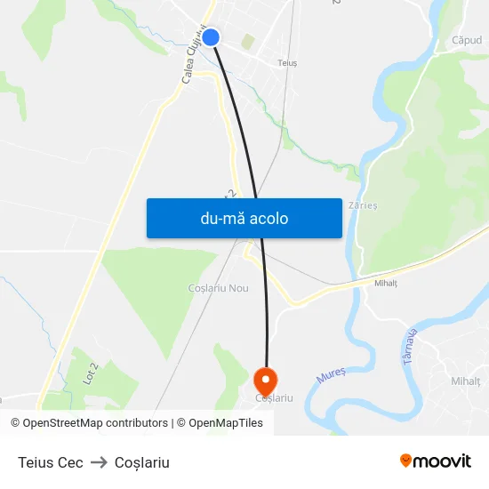 Harta de Teius Cec către Coşlariu