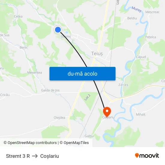 Harta de Stremt 3 R către Coşlariu