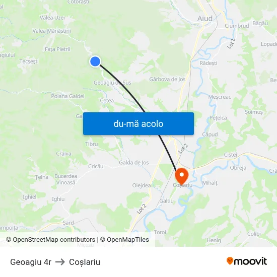 Harta de Geoagiu 4r către Coşlariu