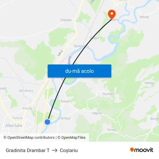 Harta de Gradinita Drambar T către Coşlariu