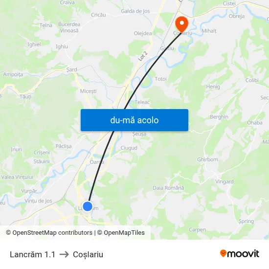 Harta de Lancrăm 1.1 către Coşlariu