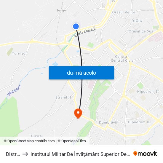 Harta de Distribuției către Institutul Militar De Învățământ Superior De Artilerie Și Geodezie ""Ioan Vodă""