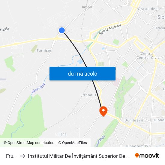 Harta de Frunzei I către Institutul Militar De Învățământ Superior De Artilerie Și Geodezie ""Ioan Vodă""