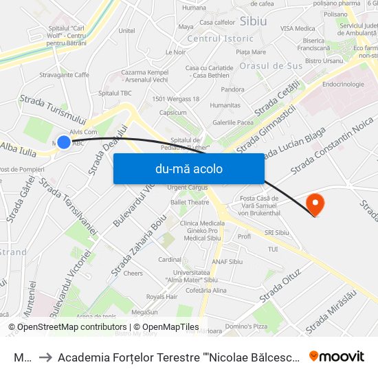 Harta de Mol către Academia Forțelor Terestre ""Nicolae Bălcescu""