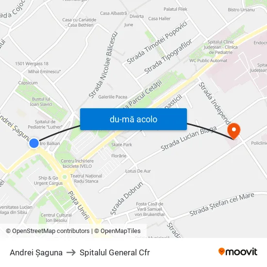 Harta de Andrei Șaguna către Spitalul General Cfr