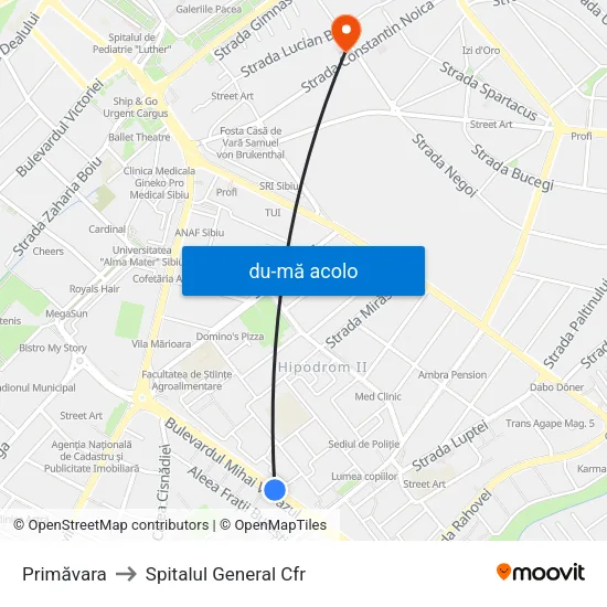 Harta de Primăvara către Spitalul General Cfr