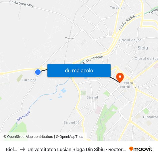 Harta de Bieltz către Universitatea Lucian Blaga Din Sibiu - Rectoratul