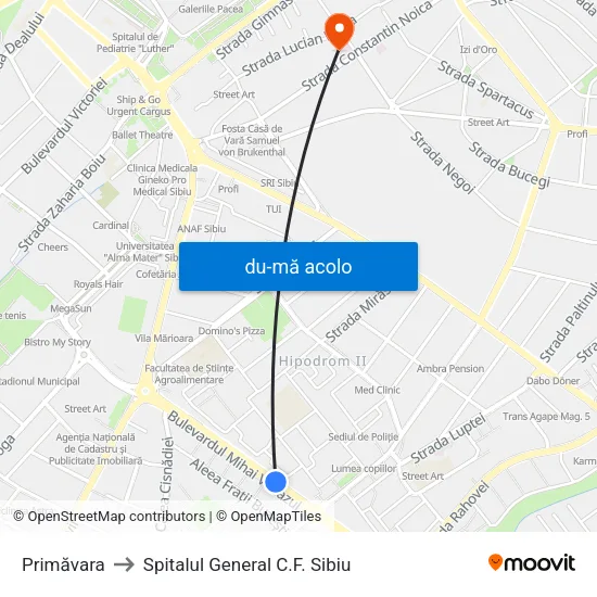 Harta de Primăvara către Spitalul General C.F. Sibiu