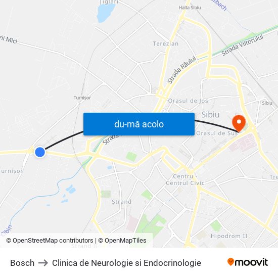 Harta de Bosch către Clinica de Neurologie si Endocrinologie