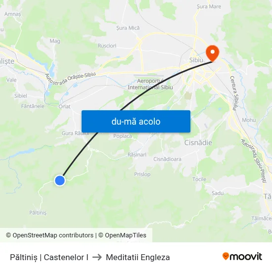 Harta de Păltiniș | Castenelor I către Meditatii Engleza