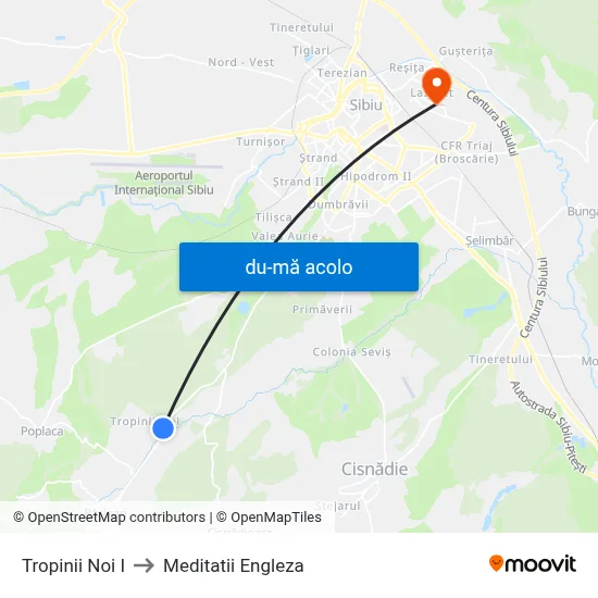 Harta de Tropinii Noi I către Meditatii Engleza