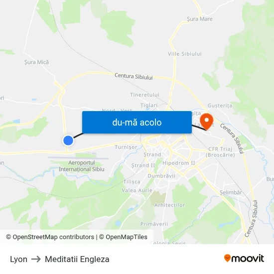 Harta de Lyon către Meditatii Engleza