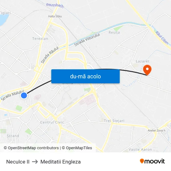 Harta de Neculce II către Meditatii Engleza
