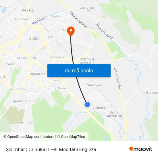 Harta de Șelimbăr | Crinului II către Meditatii Engleza