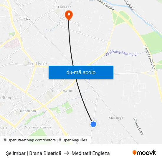 Harta de Șelimbăr | Brana Biserică către Meditatii Engleza