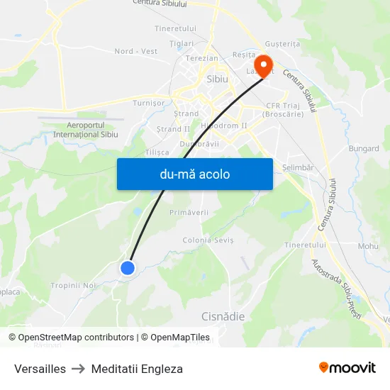 Harta de Versailles către Meditatii Engleza